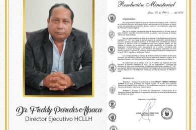 DESIGNAN A NUEVO DIRECTOR EJECUTIVO DEL HOSPITAL CARLOS LANFRANCO LA HOZ