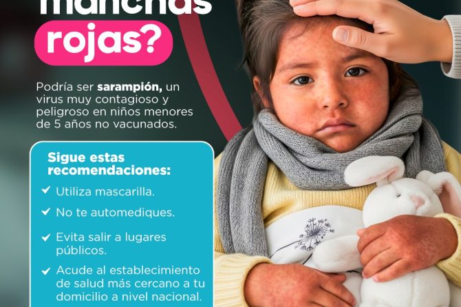 🚨No pongas en riesgo el futuro de tus hijos, protégelos contra el sarampión completando su esquema de vacunación.